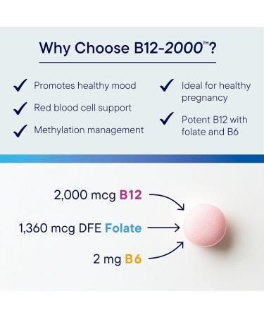 Biotics Research B12-2000 Lozenges & Bio-DK Caps High Potency Vitamin B12 B6 Folate Vitamin D3 K1 & MK7 Methylation Bone & Heart Health Immune Support- 60 Lozenges + 60 Caps - Buy Online on GoSupps.com