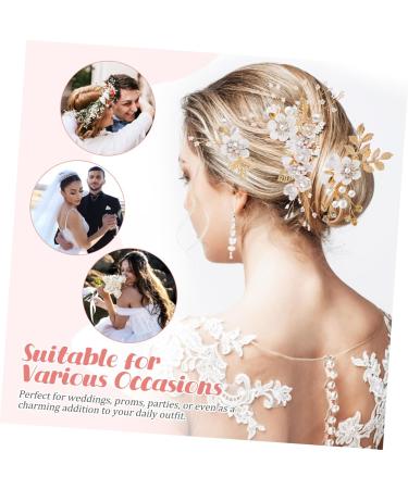 Beavorty 1 Set Comb Set Flower Bridal Combs Women Flower Hairpins Hair Side Combs Hair Flowers Combs for Holding Hair Back Bridal Headpiece Floral Hairpins Rhinestone Hair Pins White Pearl - Buy Online on GoSupps.com