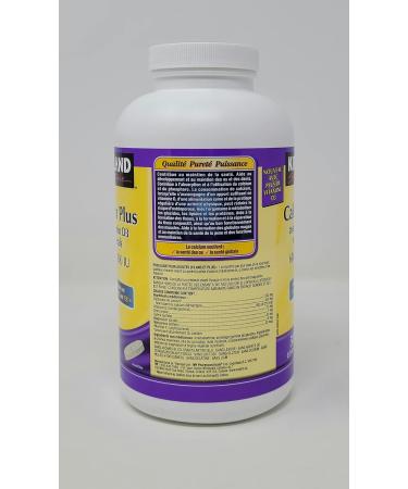 kirkland Signature Calcium Plus with Vitamin D3 & Minerals 600mg/800IU 500 tabs - Buy Online on GoSupps.com