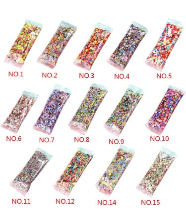 Rongweiwang 1000 Pcs 3D Polymer Clay Nail Slices - Cartoon Flower Fruit Nail Art Decorations for Spring Manicure - Buy Online on GoSupps.com