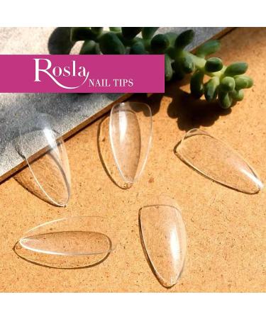500PCS Medium Almond Shaped Clear Acrylic Nail Tips - Full Cover Press on Nails for DIY Nail Art | 10 Sizes - Buy Online on GoSupps.com