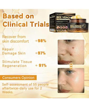 Bee Venom Skin Restoration cream Bee Venom Skin Treatment Cream Softens and rejuvenates skin - and reduces imperfections (4PCS) - Buy Online on GoSupps.com