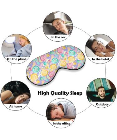 Bright Colored Lollipop Sleep Mask for Women | Adjustable Eye Shades with Elastic Strap - Buy Online on GoSupps.com