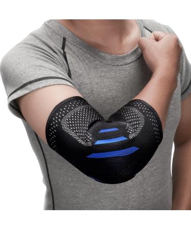 2 in 1 Tennis Elbow Brace - Compression Sleeve with Elbow Pads | Breathable Tendonitis Support for Men & Women | Joint Pain Relief & Arthritis Treatment - Buy Online on GoSupps.com