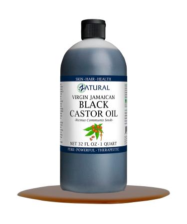 Zatural Black Castor Oil_100% Pure Tropic Jamaican Black Castor Oil (32 Ounce) 32 Fl Oz (Pack of 1)