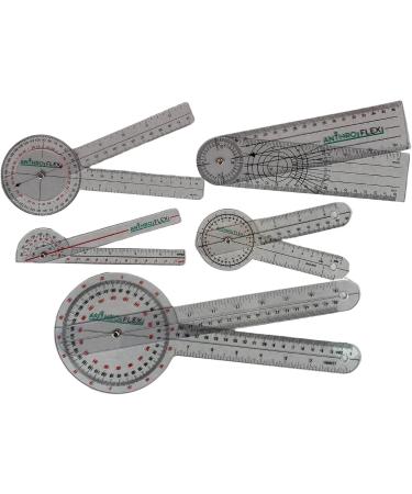 Buy AnthroFlex 6-Piece Goniometer Set | 30cm 20cm 15cm 17cm for Physiotherapy | International Shipping Available - Buy Online on GoSupps.com