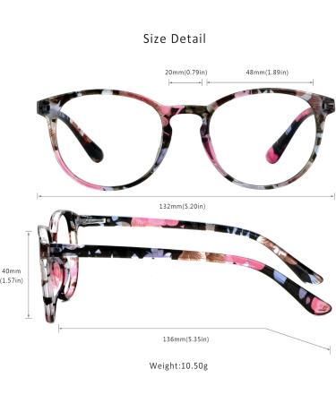 LifeArt Blue Light Blocking Glasses for Women - Anti Eyestrain Computer & Gaming Glasses Floral Design (+2.00 Magnification) - Protect Your Vision - Buy Online on GoSupps.com
