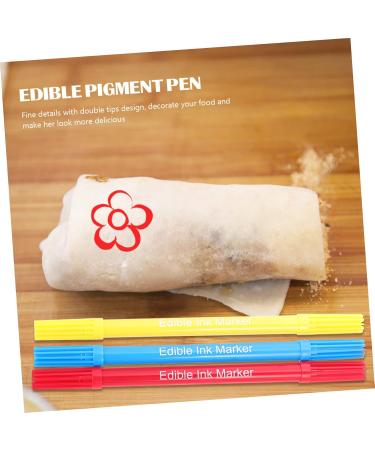 PRETYZOOM 3pcs Baking Pen Edible Color Pens Pen for Cake Gummy Foods Baking Coloring Marker Food Pen Plastic - Buy Online on GoSupps.com