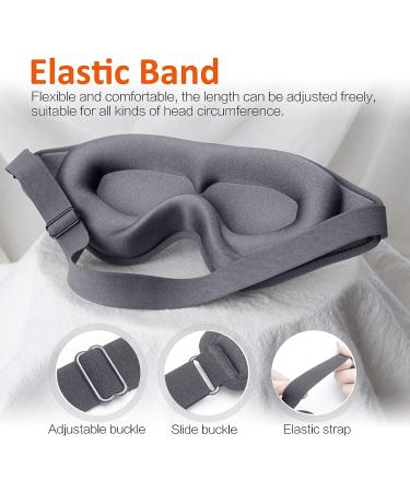 AUPHIL 3D Contoured Eye Mask for Sleeping - Blackout Blindfold for Men and Women - 100% Light Blocking - Soft Weighted Sleep Mask for Travel - Grey - Buy Online on GoSupps.com
