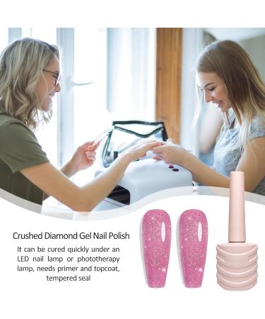 Sparkly Shiny Gel Nail Polish | Reflective Gel Polish Charming Soak Off UV Gel Nail Polish for Design Colorful Broken Drill Glue 04 - Buy Online on GoSupps.com