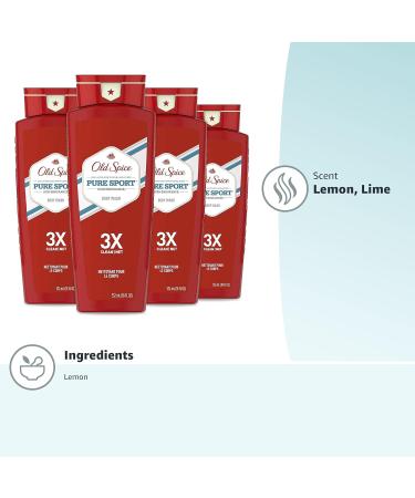 Old Spice High Endurance Body Wash for Men Pure Sport Scent 18 FL OZ (532 mL) 4 Count (Pack of 1) - Buy Online on GoSupps.com