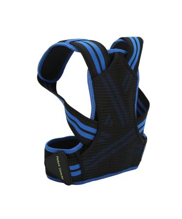 Posture Corrector Back Straightener Belt Support Elastic Comfortable Brace for Men Women (Blue) L Blue - Buy Online on GoSupps.com