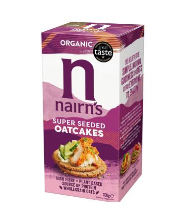 Nairns Organic Super Seeded Oatcakes 200g x 3 - Nutritious & Delicious Oat Crackers - Buy Online on GoSupps.com