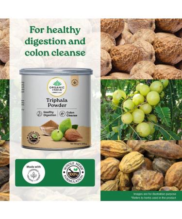 India-organic's Triphala Powder for Digestive Health Support Natural Colon Cleanse Supplement 100 Gram Pack of 2 - Buy Online on GoSupps.com