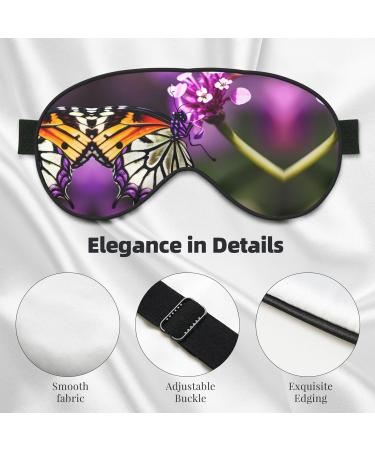 Purple Plum Butterfly Sleep Mask - Adjustable Breathable & Stylish Eye Mask for Comfortable Sleep - Buy Online on GoSupps.com
