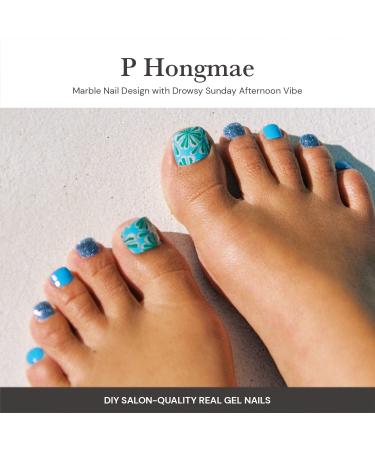 ohora Semi Cured Gel Pedi Strips - Salon-Quality, Long Lasting, Easy Application - Works with Any Pedi Lamps - Includes Prep Pads, Pedi File & Wooden Stick - Buy Online on GoSupps.com