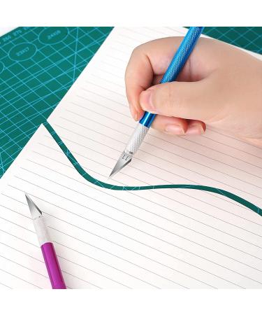 DYISELF Exacto Knife Set - 2 Pcs Craft Knife with 40 Replacement Blades - Hobby Knife Kit for Scrapbooking, Stencil, Fondant - Sharp Precision Knife for Art Carving - Green - Buy Online on GoSupps.com