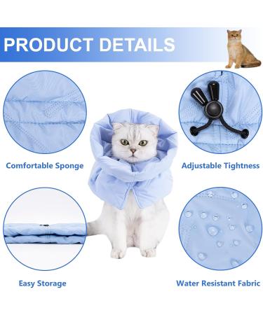 Cat Recovery Collar Soft Adjustable Cat Cone Warm and Waterproof Cat Cone Collars Recovery for Cat Kitten Small Dog After Surgery and Daily Use(Neck Girth 5.5"-9.8") (S(Weight 8kg)) - Buy Online on GoSupps.com