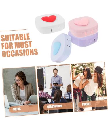 Solustre 4-Sentence Contact Lens Container Stylish Organizer Case for Glasses and Colored Lenses Perfect for Travel & Bags - Buy Online on GoSupps.com