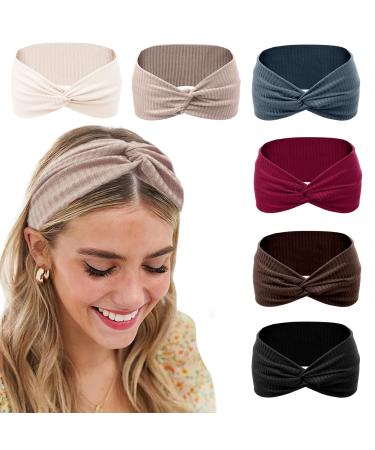 Nayyana 6 pieces for women non -slip for short hair yoga workout running sport elastic hair bands for women hairpin turban hair wrap for girls color 3 color 3 - Buy Online on GoSupps.com