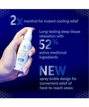 KaLaya New Cooling Pain Relief Spray for Back and Neck Muscle- Topical Analgesic with Extra Strength for Instant & Long-lasting Relief 60 ml (Pack of 1) - Buy Online on GoSupps.com