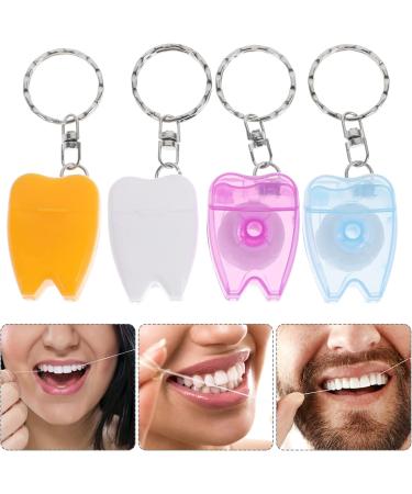 Milist Portable Mint Tooth Flap Set - 4 Mini Dental Floss Containers for Oral Hygiene - Keychain Tooth Rider (Random Color) - Buy Online on GoSupps.com