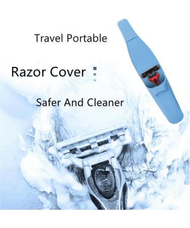 Buy Sewsaw 2-pc Travel Razor Case - Portable Silicone Protection for Razor Sets | Ideal for Travel - Gray & Blue - Buy Online on GoSupps.com