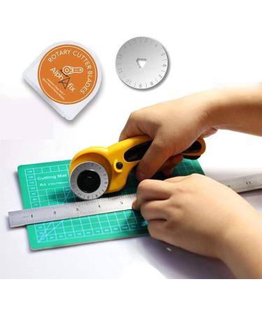 Alphafix 45mm Rotary Cutter Blades - 10 Pack | SKS-7 Steel Blades for Quilting, Scrapbooking, Sewing | Easy Replaceable & Sharp | Compatible with 45mm Cutters - Buy Online on GoSupps.com