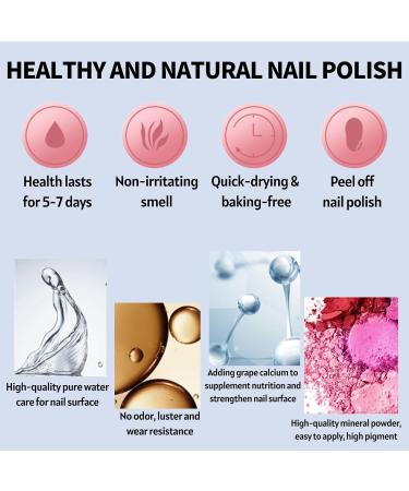 Clear Nail Polish 2 in 1 Nail Varnish Quick Dry Top Coat & Base Coat Nail Polish Glossy Finish & Long Lasting Nail Coat Non-Toxic Water Based Natural Nail Varnish No Need Cure 01ClearTopCoat - Buy Online on GoSupps.com