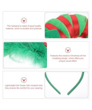 Lurrose 2pcs Christmas Headband Set - Santa Hat & Striped Clown Hair Hoops | Festive Party Favor Gifts (Mixed Colors) - Buy Online on GoSupps.com