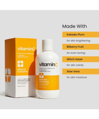 Buy C-Brilliance Vitamin C Toner - Vegan Witch Hazel Astringent with Kakadu Plum & Bilberry | 8 oz | Fragrance Free - International Shipping - Buy Online on GoSupps.com