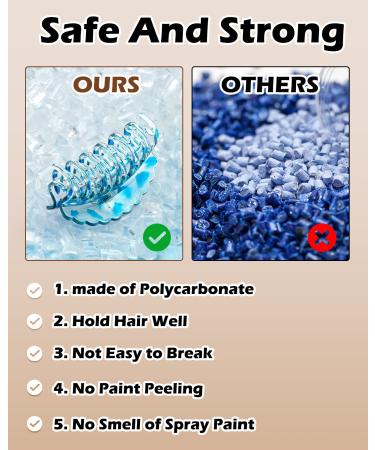 Fiyace Double Hold Hair Clips - 3.15 Inch Double Claw Clips for Thick or Thin Hair - 4PCS Set for Any Hairstyle - Buy Online on GoSupps.com