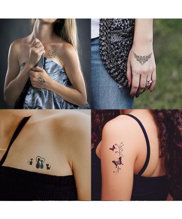 60pcs Fake Temporary Tattoo Sticker Set for Adults - Small Funny Body Art Designs for Arms, Fingers - Men and Women - Buy Online on GoSupps.com