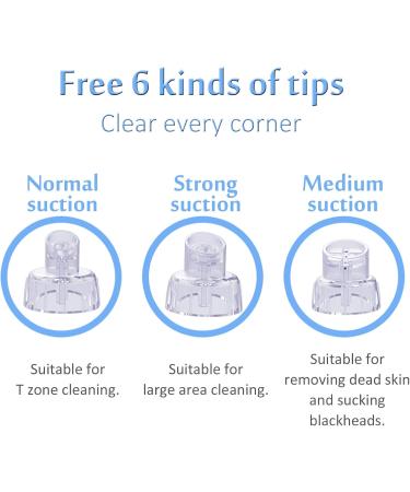 Electric Beauty Instrument for Removing Blackheads with 6 Replaceable Probes Small Bubble Facial Pore Cleaner Kit USB Rechargeable Blackhead Suction - Buy Online on GoSupps.com