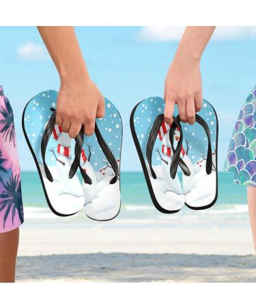 Shop Mnsruu Christmas Snowman Flip Flops - Winter Snow Design for Home Hotel & Spa | XXL Size for Men & Women - Buy Online on GoSupps.com