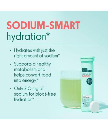 Love Wellness Hello Burn Energize | Electrolytes to Supports Healthy Metabolism | Sustained and Efficient Energy Source with B Vitamins | 12 Tablet - Buy Online on GoSupps.com