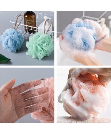 Ultra-Soft Exfoliating Body Bath Sponge - 4-Pack in Assorted Colors for Men & Women | Perfect Shower Back Scrubber - Buy Online on GoSupps.com