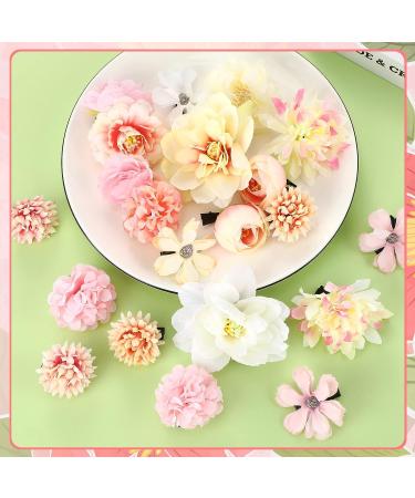 Bohemian Flower Hair Clip Set - 21 Multicolor Rose Barrettes for Women, Girls, Boho Brides - Wedding Hair Accessories - Buy Online on GoSupps.com