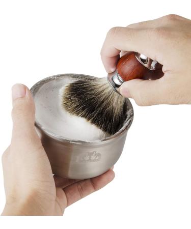 Grandslam Stainless Steel Shaving Soap Bowl - Double Layer Heat Preservation for Rich Shaving Cream | Men's Shaving Lather Bowl - Buy Online on GoSupps.com