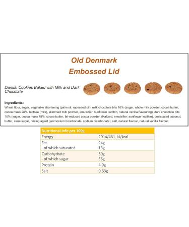 Old Denmark Milk & Dark Chocolate Chip Cookies 150g - Traditional Biscuit Tin Gift for Women Men & Kids - Buy Online on GoSupps.com