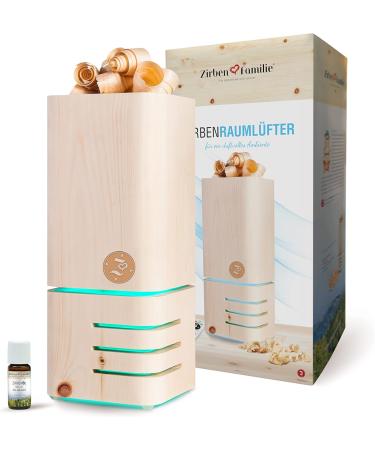 Stone Family Room Fan & Swiss Pine Aroma Diffuser Set | Natural Aroma Diffuser with Pine Chips & 10ml Stone Pine Oil | Unique Stone Pine Scent - Buy Online on GoSupps.com