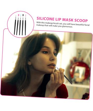 Baluue 10 Pcs Silicone Eyeshadow Brush Glitter Eye Shadow Lipstick Applicator Makeup Tool Plastic Handle - Buy Online on GoSupps.com
