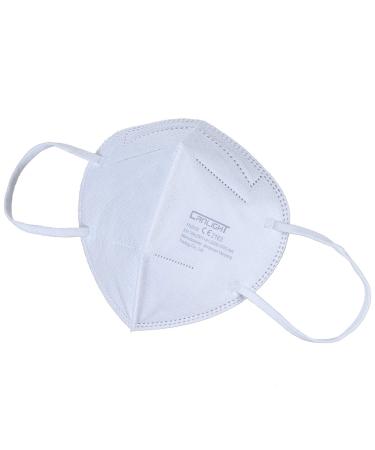 CRD Light 100 pieces FFP2 mask face mask respirator mask | 5-layer | breathable fleece | white