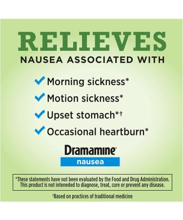 Dramamine Ginger Chews - Lemon Honey Ginger Flavor (20 Soft Chews) | Nausea Relief - Buy Online on GoSupps.com