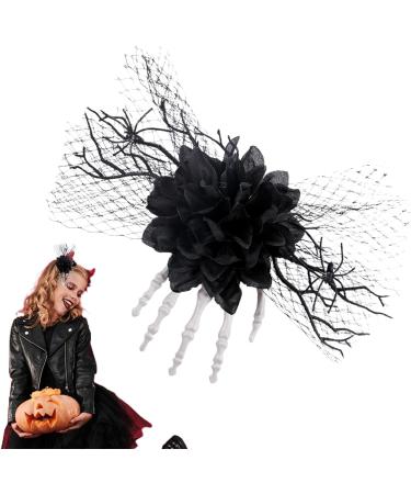 Gothic Hair Clips Gothic Skeleton Hand Barrettes - Horror Festival Hair Pins Portable Hair Accessories for Women & Girls Black - Buy Online on GoSupps.com