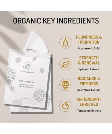 Eve Hansen Hyaluronic Face Mask Sheets - 5-Pack for Deep Hydration & Antioxidant Protection - Suitable for All Skin Types - Buy Online on GoSupps.com