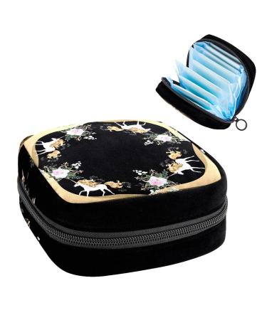 Women's bonds Storage pockets Stillpad holder unicorn and flower portable period kit pocket feminine product bag for women girls color3