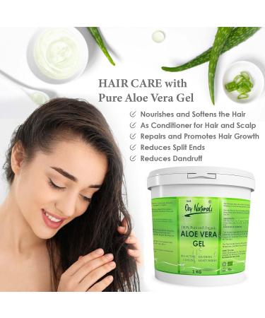Oxy Naturals Aloe Vera Gel Cruelty Free and Vegan - Cooling Soothing and Moisturising for All Types Skin & Hair 1Kg 1 kg (Pack of 1) - Buy Online on GoSupps.com