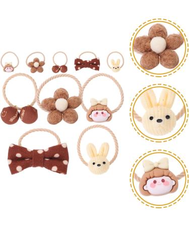 Beaupretty 5 Pairs Elastic Hair Ties Hair Bands Hair Ropes Ponytail Holders Girls Hair Accessories Coffee - Buy Online on GoSupps.com