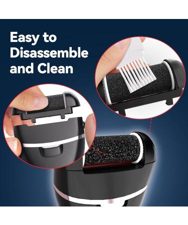 Electric Callus Remover for Feet - 6 Roller Heads 2 Speed Rechargeable & Waterproof Pedicure Kit - Buy Online on GoSupps.com